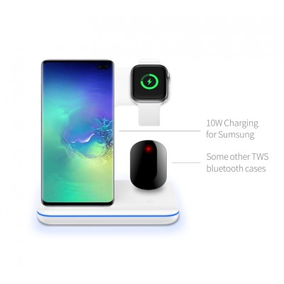 2020 New Arrival 3 in 1 Wireless Charger Stand for iphone 11 pro 8 X Charger Dock Station Charger for Airpods Apple Watch Series